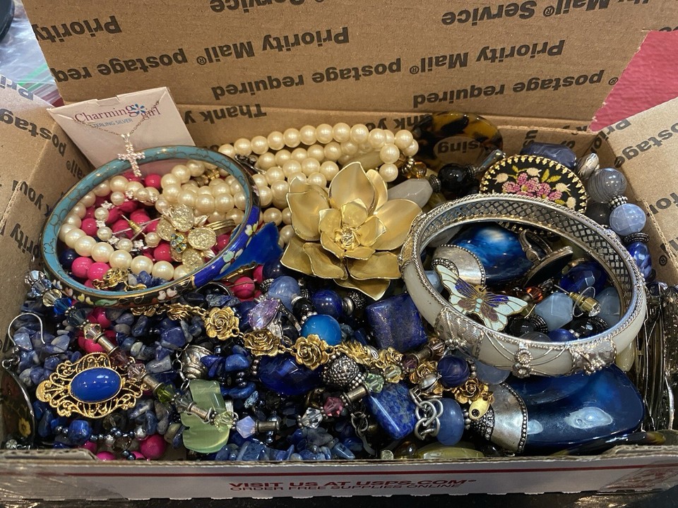 Vintage & Modern Costume Jewelry Lot Some Signed Small Priority Box
