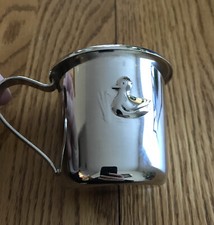 Keepsake Silver Baby Cup with Duck and Handle