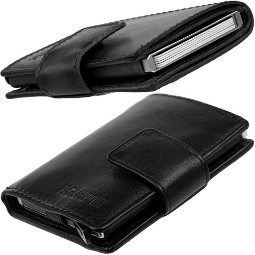 FIGETTA Aluminum Leather Wallet Women's Men's RFID Card Case Card Bag - Picture 47 of 47