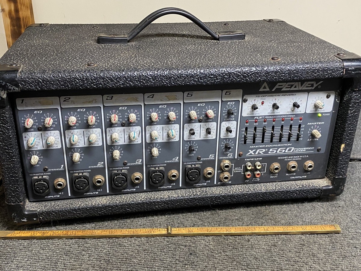 Peavey XR560 Powered Mixer With Power Cord Powers Up | eBay