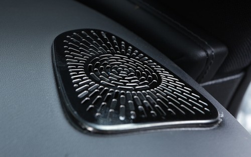 For 2022-2023 Benz C-Class W206 Black Steel Console Dashboard Horn Cover Trim 2X - Picture 4 of 7