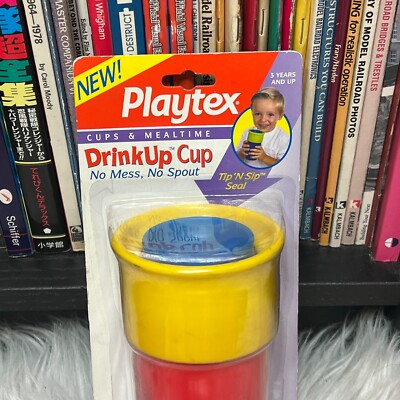 VINTAGE PLAYTEX DRINKUP CUP / SIPPY CUP 2000 RED & YELLOW | eBay