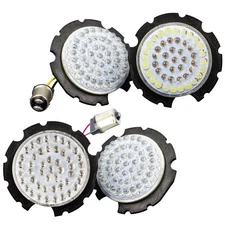 Eagle Lights Honda VTX Front and Rear LED Turn Signals Smoked Lenses White DRL