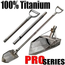 TITANIUM Sand Scoop Metal Detecting Hunting Shovel HUNTER + Travel Handle CooB