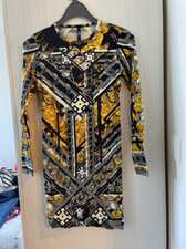 Versus Versace Black Yellow Print Dress XS / UK 6