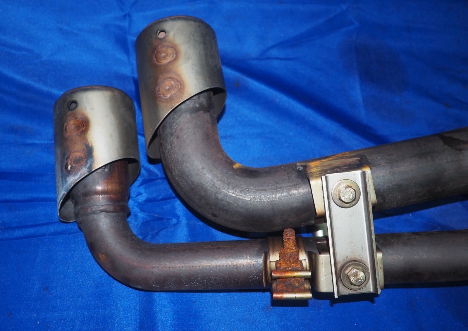 2005-2010 Ferrari F430 Left Side Exhaust Muffler Silencer W/Tips OEM Good Shape