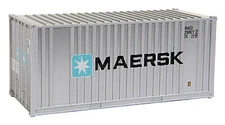 Walthers-Acc 20' Container MAERSK - HO Scale Model Train Freight Car Load