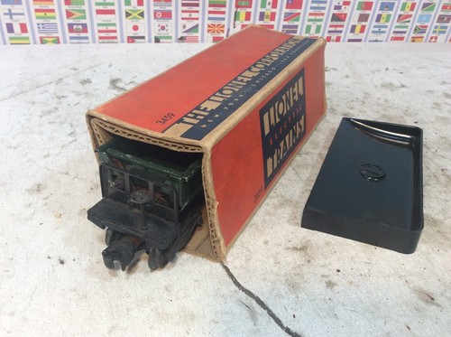 Lionel 3459 green Dump Car w Original Box O Gauge Set plus Bin - Picture 12 of 16