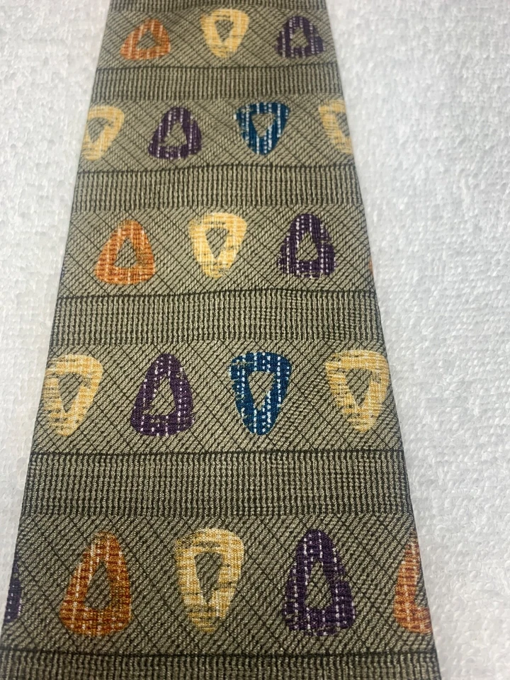 ALEXANDER JULIAN CORBATA HOMBRE BEIGE CON MORADO AZUL NARANJA GOL D 4 X 60 Foto 4 de 4