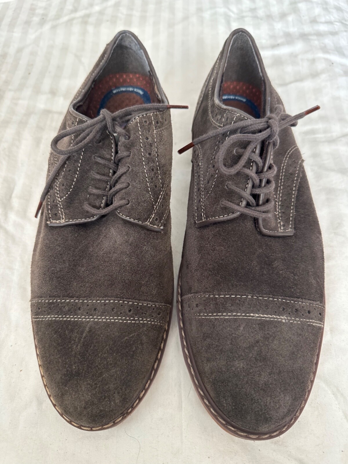 SAOLA Oxford comfort Nunn Bush da uomo marrone pelle scamosciata taglia 9 5 M