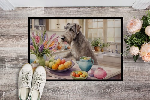 Irish Wolfhound Grey Decorating Easter Eggs Doormat - Picture 9 of 15