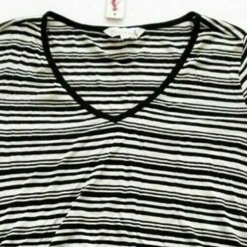 RED HERRING MATERNITY LADIES BLACK & WHITE STRIPE V NECK TOP UK 12 NEW WITH TAGS - Picture 4 of 4