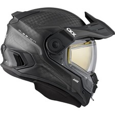 CKX Mission AMS Carbon Fury Grey Snowmobile Helmet Full Face Electric Shield