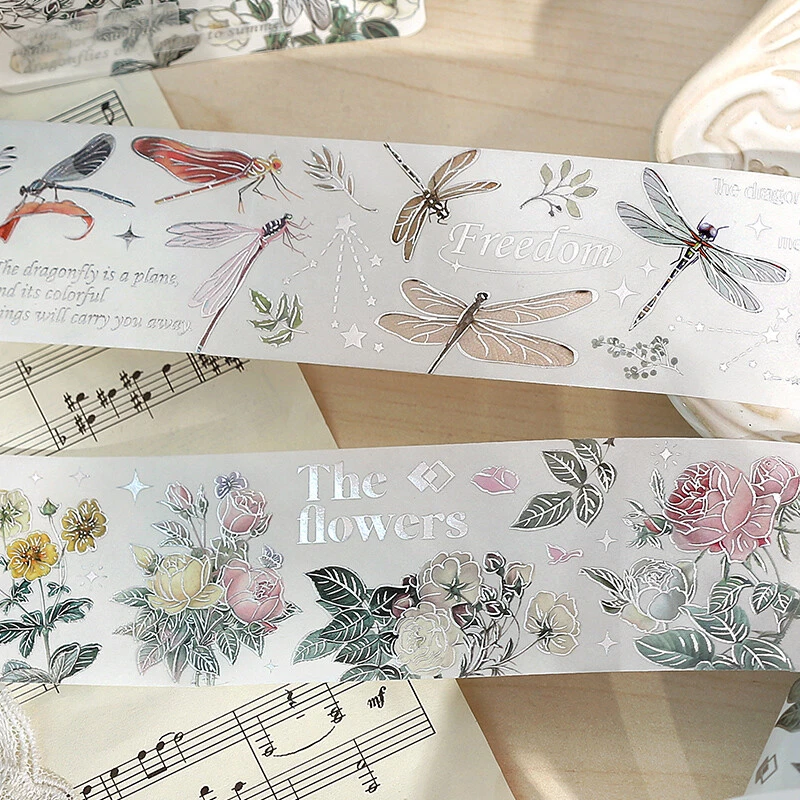 Flower Feather Bird Adhesive Washi Masking Tape Journal Album Decorative Sticker - Image 3 of 4