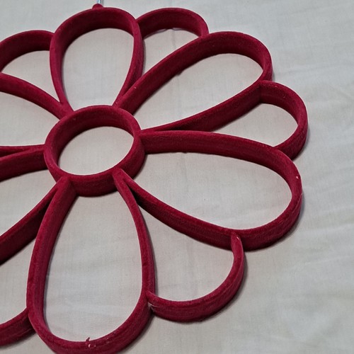 PINK Flower SCARF HANGER Belt Tie Velvet Holder Closet Organizer Storage Necktie - Picture 8 of 9