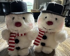 Vintage Russ Berrie  Co, Plush Flurry Snowmen, Set Of 2