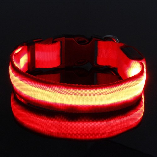 LED Glow Collar Dog Puppy Pet Flashing Light Safety Glow In The Dark FAST POST - Picture 69 of 81
