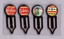 Graphic45 MOTHER GOOSE 104 Antique Copper 4 Metal Clips HANDMADE