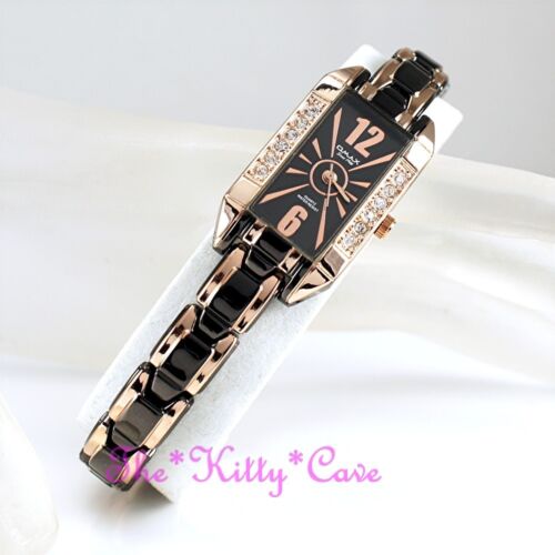 Orologio OMAX bronzo marrone e oro rosa Seiko Movt cristallo Swarovski art deco JH0436 - Foto 8 di 12