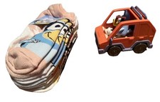 Bluey Socks Lot (6 Pairs) Kids Size 4&ndash;10 + Bluey Family Car Toy Bundle Set