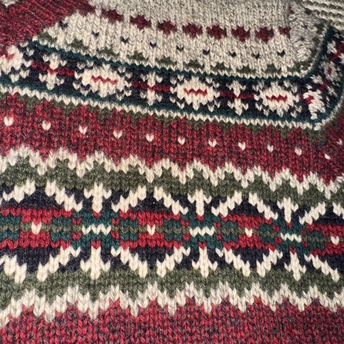 Vintage 90s Abercrombie Wool Ski Cabin Winter Cozy The Big Sweater Gr. XL Extra Large - Bild 8 von 9