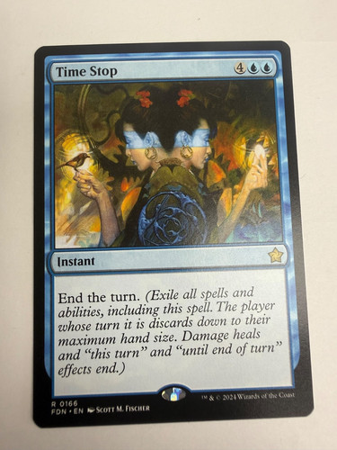 MTG Time Stop #166 Foundations FDN Rare Non-Foil Near Mint