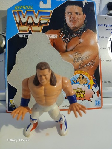 WWF Hasbro The British Bulldog Wrestling Figure WI...