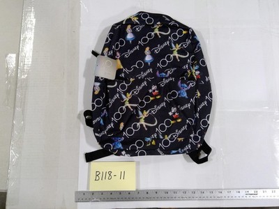 Disney 100 Kids Backpack Black Boys Girls School Bag Cartoon Print Bookbag