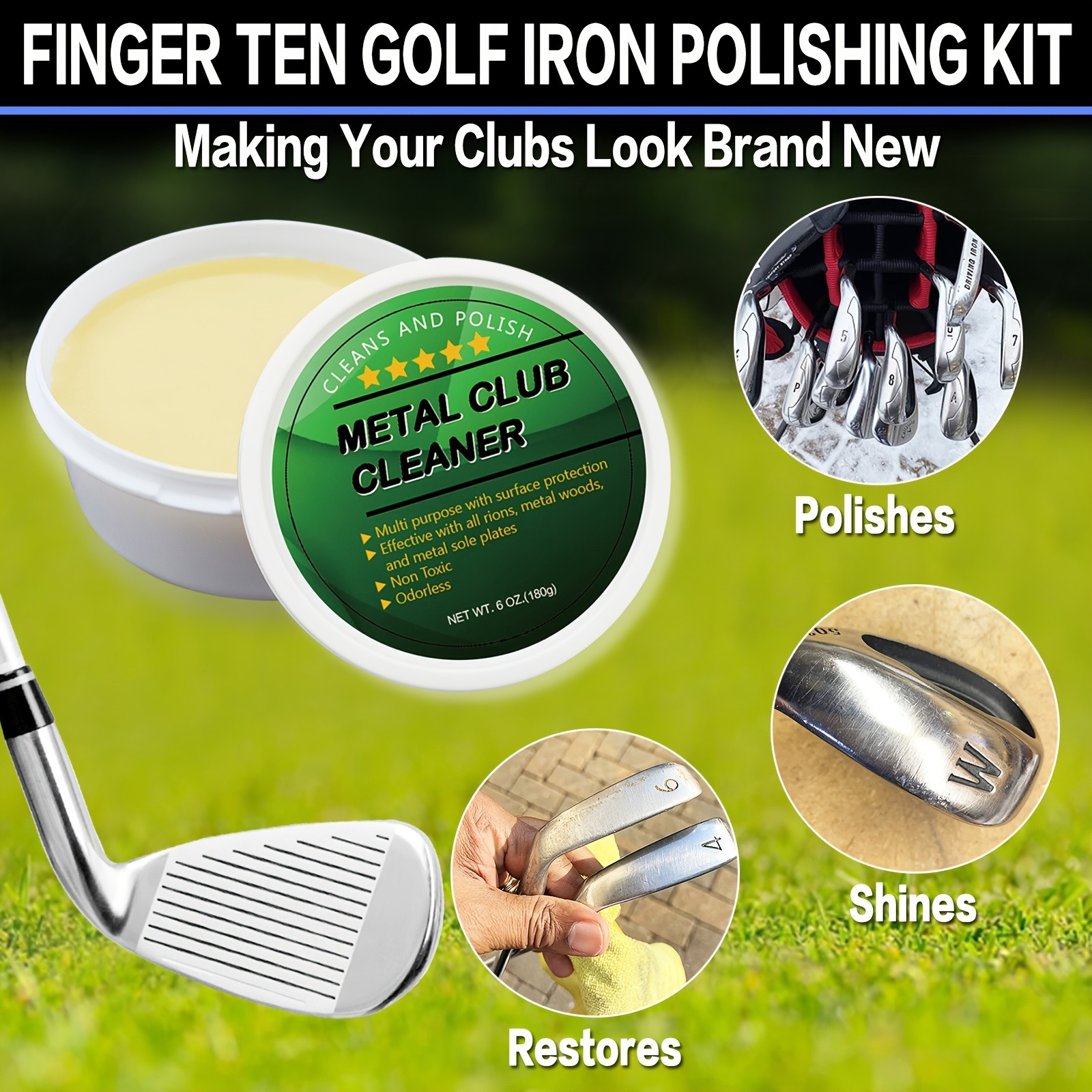 Golf Club Cleaner Set Cleaning Scratch Remover For Golf Club Grip Cleaner