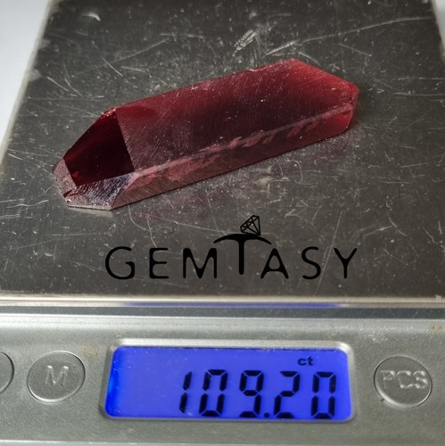 Rough stone for faceting - Red Beryl hydrothermal lab grown 109.20ct - Picture 5 of 5