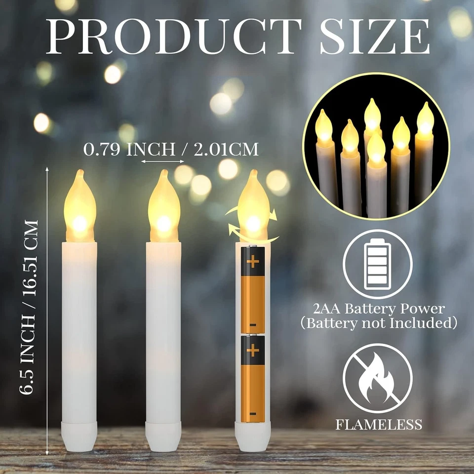 Energy Efficient LED Taper Candle Bundle - Image 4 of 4