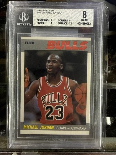 1987-88 Fleer Basketball #59 Michael Jordan Chicago Bulls HOF BGS 8 NM-MT