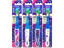 Lot 4 Oral B Kids Soft Toothbrush Color Changing Crossaction Bristles 6 Years