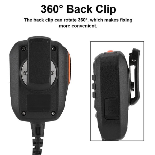 Walkie Talkie Speaker CB Radio Mic Walkie Talkie Speaker With 360° Back Clip - Zdjęcie 6 z 7