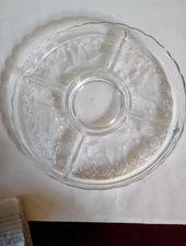 Vintage Chip and Dip Spring Garden Birds and Butterflies Tray