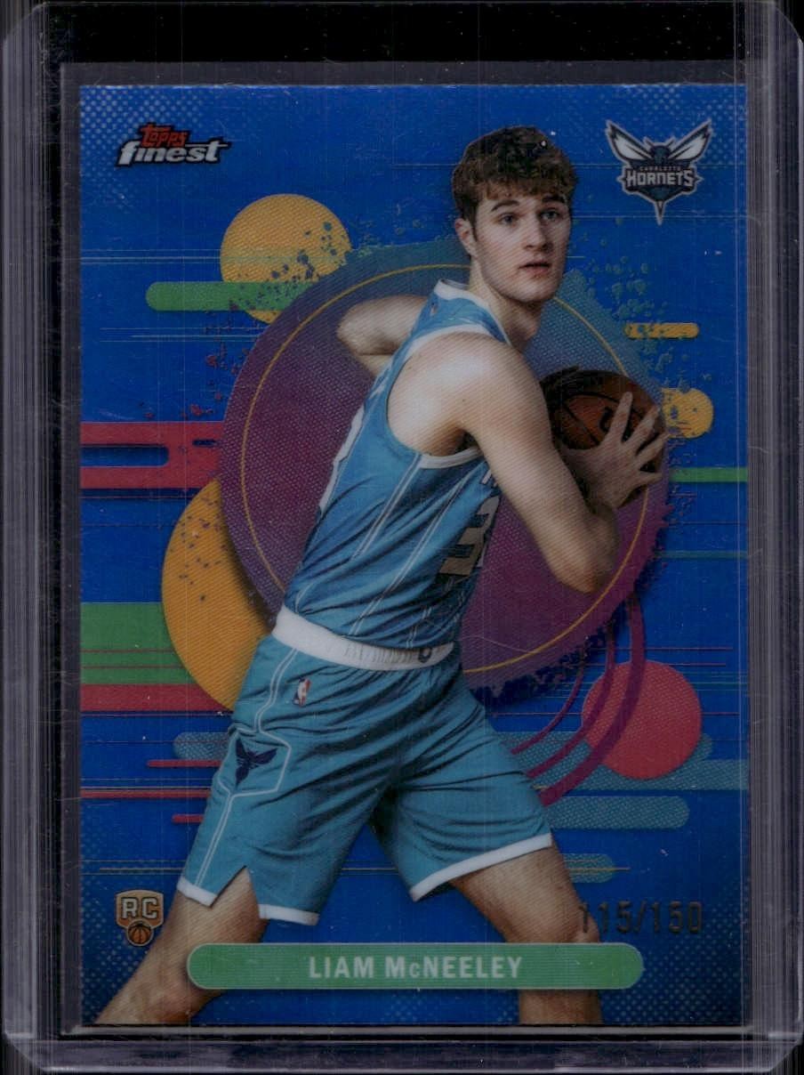 2025-26 Finest #118 Liam McNeeley Blue Refractor #/150