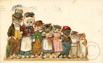 Künstler Ak G. H. Thompson Ansichtskarte Vermenschlichte Katze T.S.N. Litho 1926