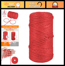 328ft 3mm Thick Natural Jute Twine - Heavy Duty 3-Ply String for Crafts, Gift Wr