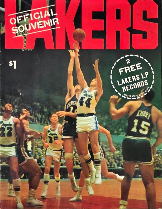 1963 Los Angeles Lakers Official Souvenir Program Vintage Original Basketball 