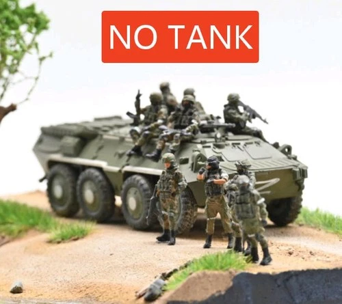 1/72 Modern Russian Soldier 9pcs Figure Coloured Finished Model ( No Tank) - product listing photo