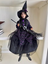 Halloween 24  Shelf Sitting Witch With Sparkles