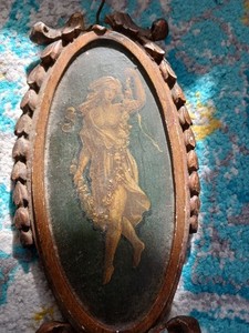 Antique,Salvage,French Or Italian. Rocco?Wood,Furniture Embellishments,HandPaint