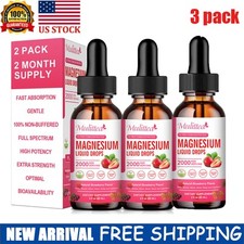 3 pack Magnesium Liquid Drops ,Improve Bone, Teeth,Immune, Nerve,Sleep 2000MG