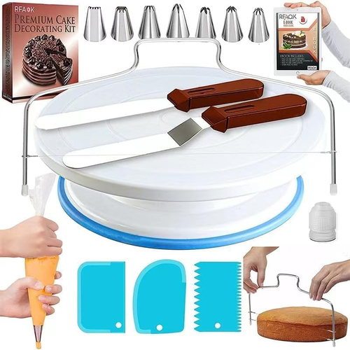 35 Pcs Cake Decorating Supplies Kit, Cake Decorating Set with Cake Turntable,... - Picture 12 of 12