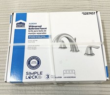 Project Source Aldean Widespread Bathroom Faucet Brushed Nickel 5287457 New