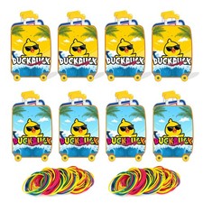 Rubber Duck Tags Round Hole Rubber Bands 50Pack Blue Yellow Cruise Game Cards