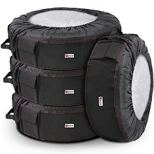 Seasonal Tire Totes, Spare Tire Cover, Portable Winter Wheel, 600D Black