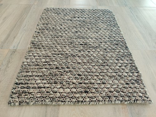 2 x 3 Handmade Rug for Kids Teens 100% Wool Flat woven 61 x 85 cm Honeycomb - Picture 21 of 24