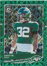 2020 Panini Donruss Optic Ashtyn Davis #145 Green Prizm SP RC Miami Dolphins