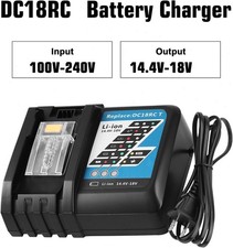New Battery Charger for Makita DC18RC 14.4V-18V BL1830 BL1850 BL1450 Lithium-Ion